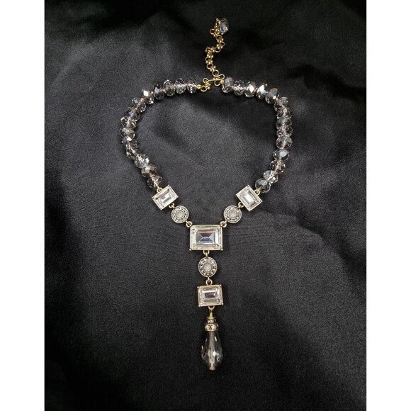 Heidi Daus Statement Necklace With Clear Crystal Accents & Gold-Tone Finish Adju - Picture 2 of 7